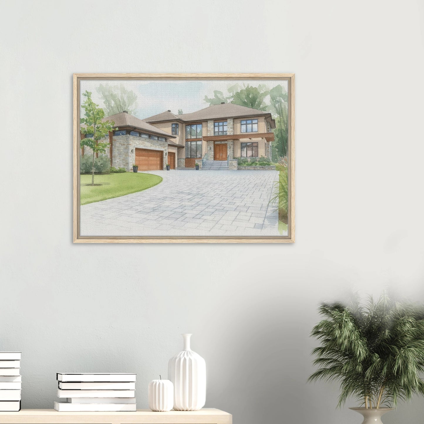 Watercolor Framed Canvas