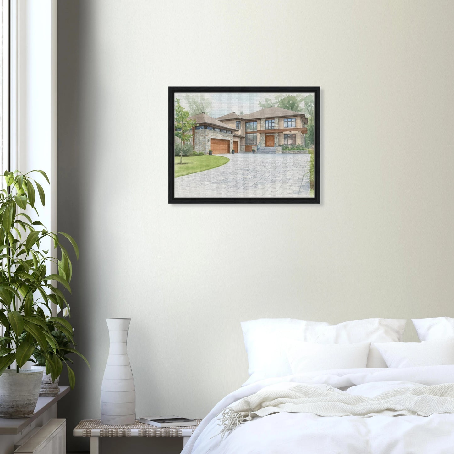 Watercolor Framed Canvas