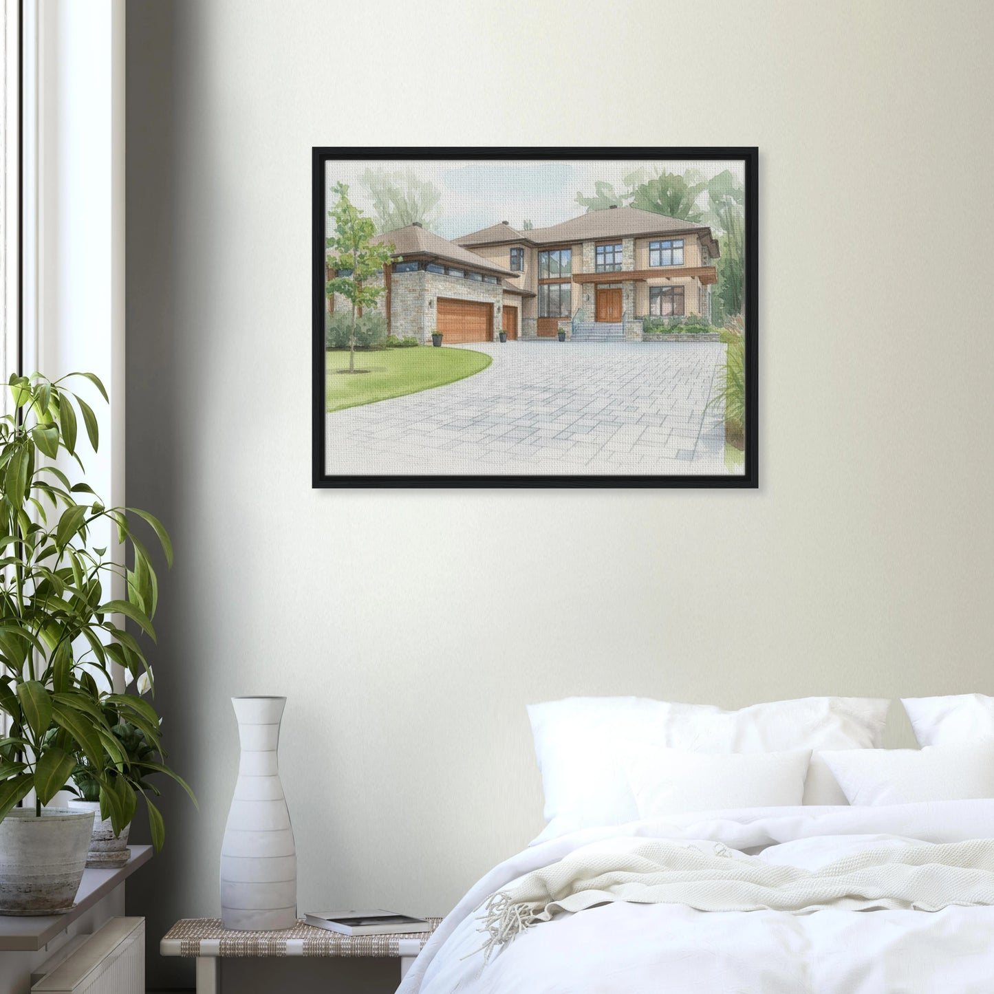 Watercolor Framed Canvas