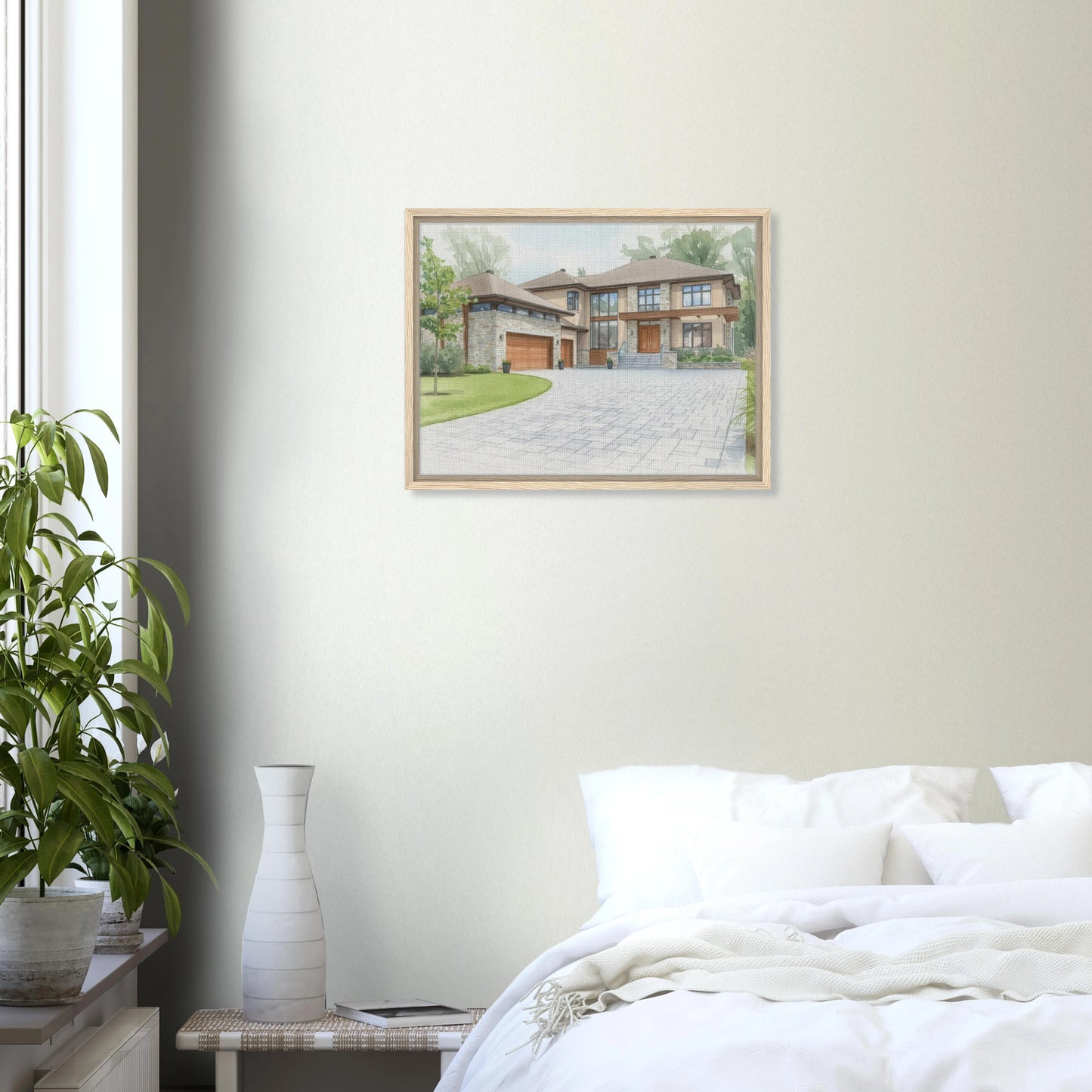 Watercolor Framed Canvas