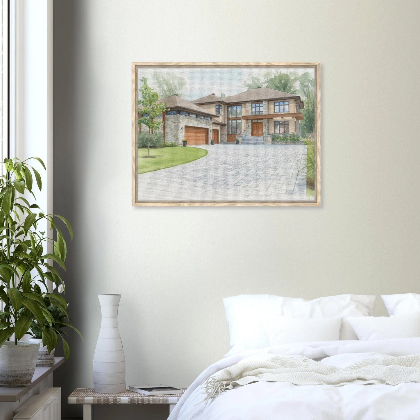 Watercolor Framed Canvas