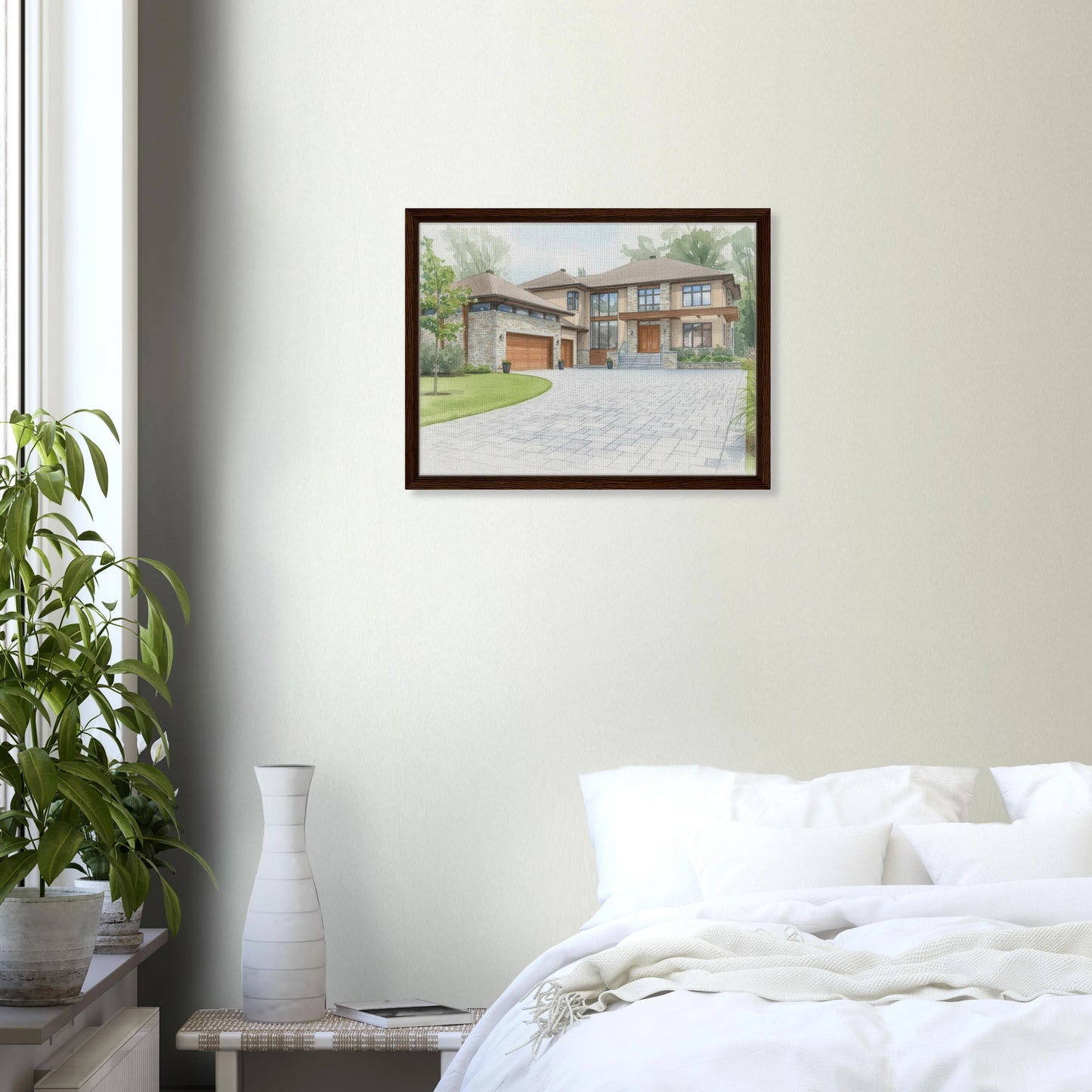 Watercolor Framed Canvas