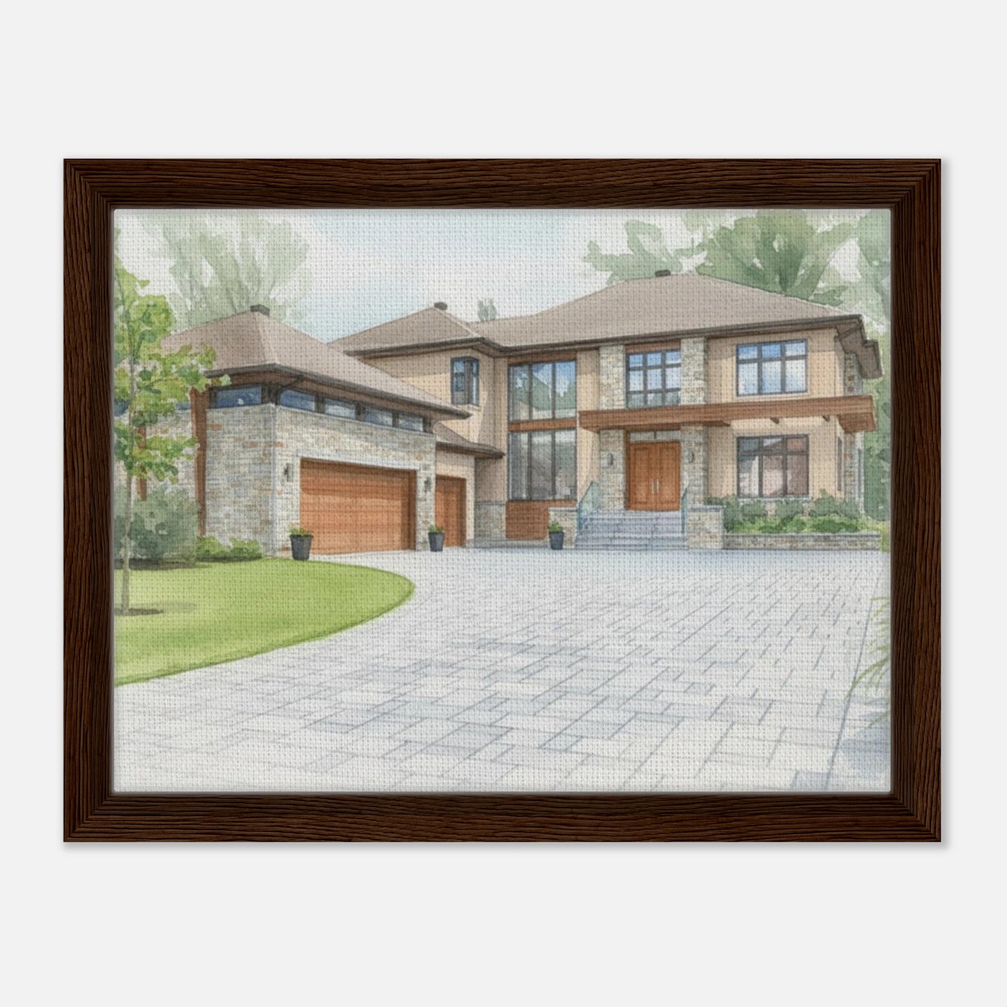 Watercolor Framed Canvas