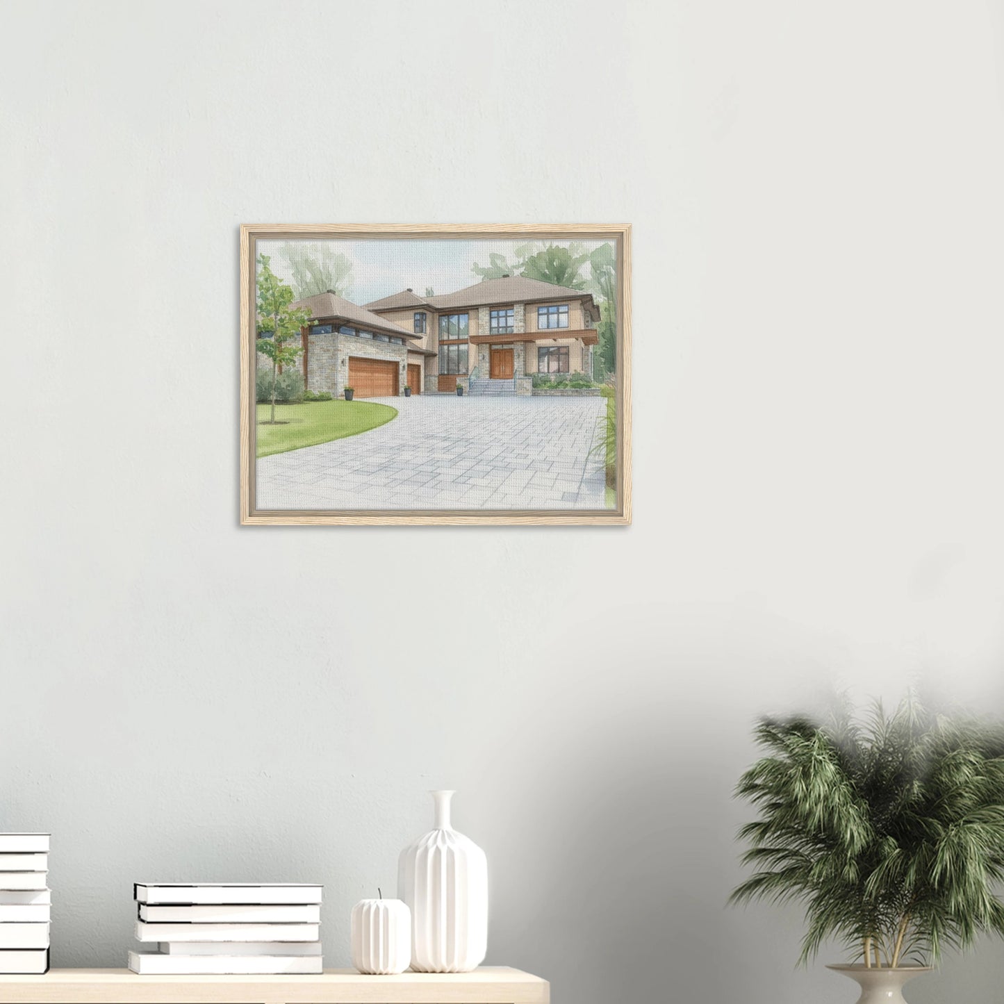 Watercolor Framed Canvas