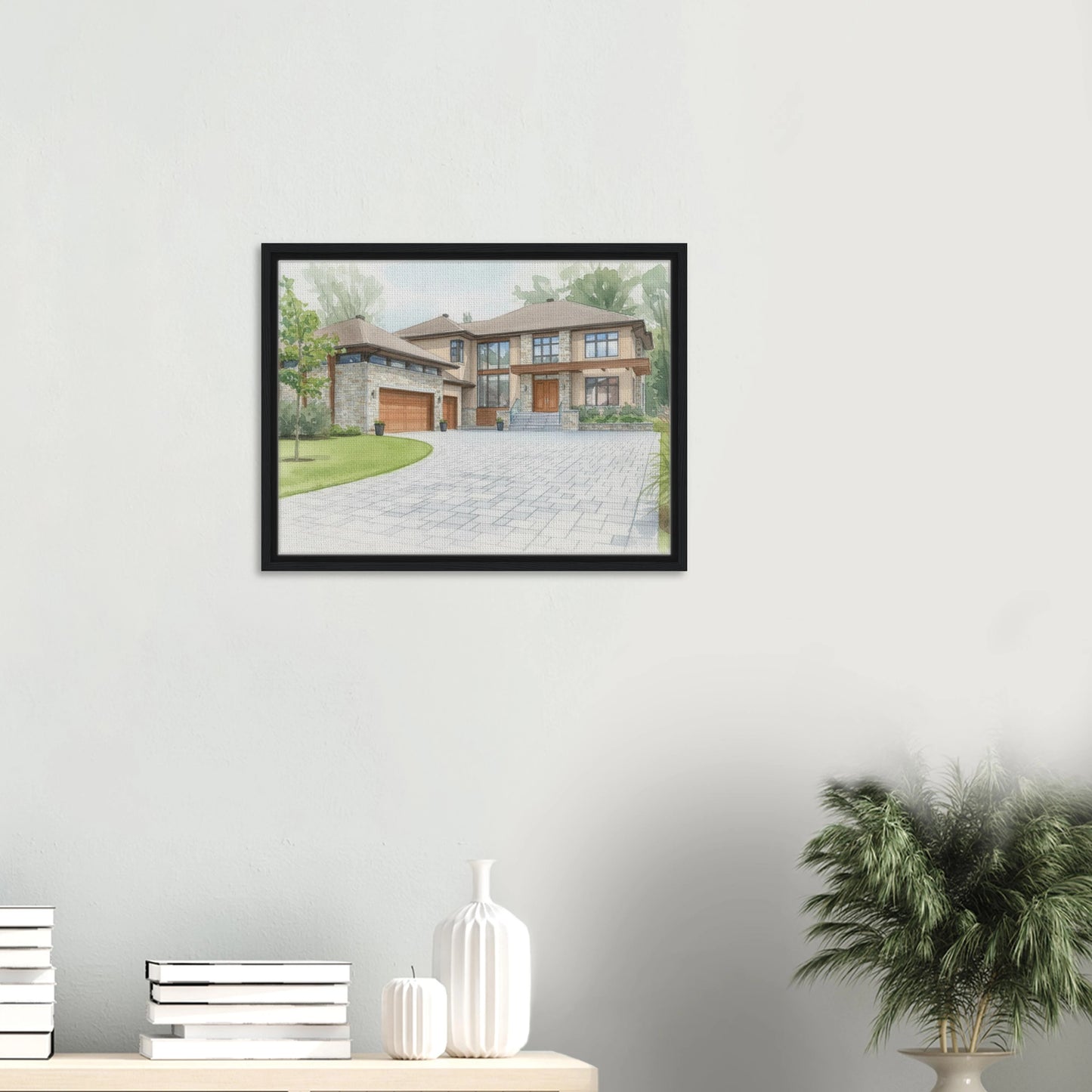 Watercolor Framed Canvas