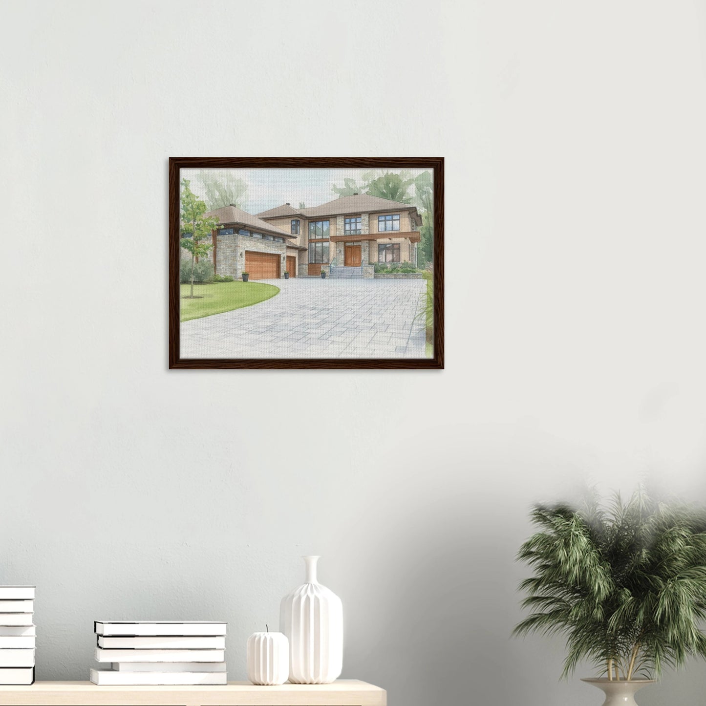 Watercolor Framed Canvas