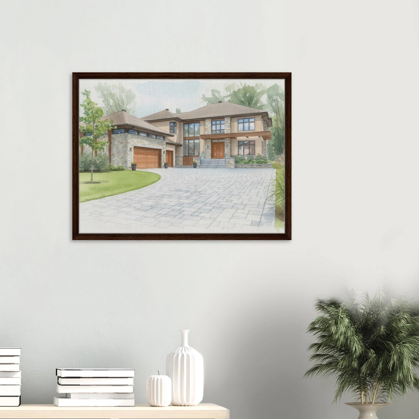 Watercolor Framed Canvas