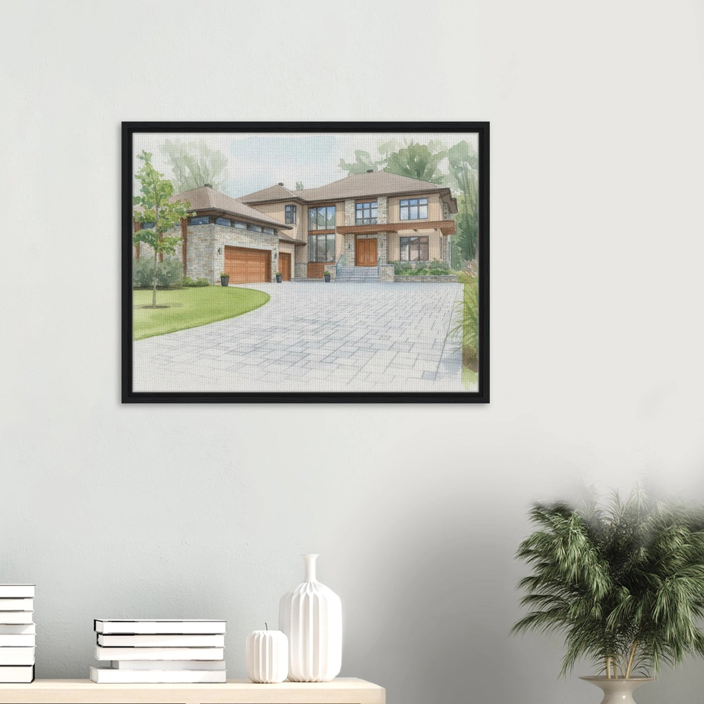 Watercolor Framed Canvas